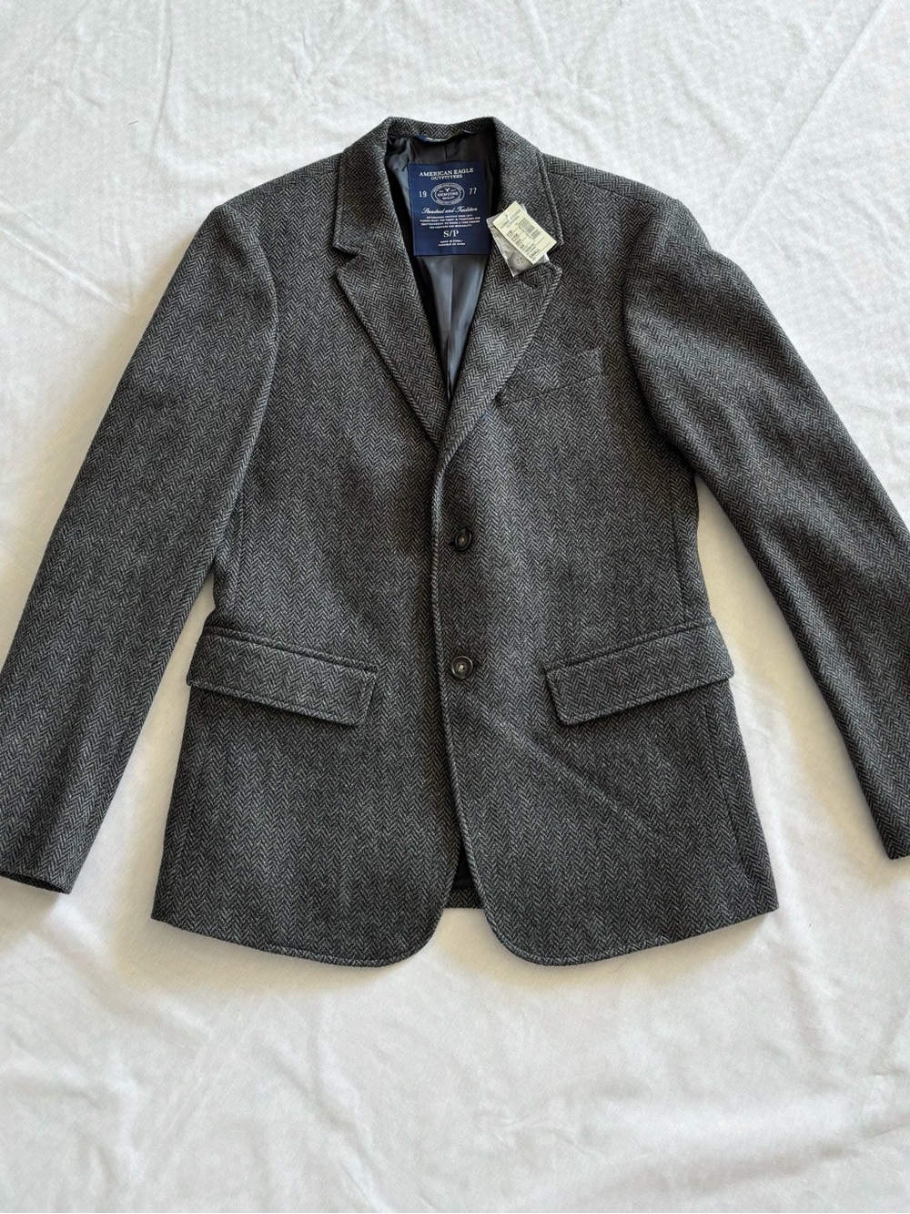 2012 dark grey wool blend American Eagle The Legendary Blazer jacket